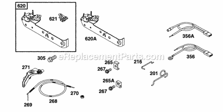 Controls Elect Diagram and Parts List for 095902-0115-01  Briggs and Stratton Engine